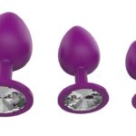 Набір анальних пробок - LustGlider Classic Plug Set With Crystal(11401)