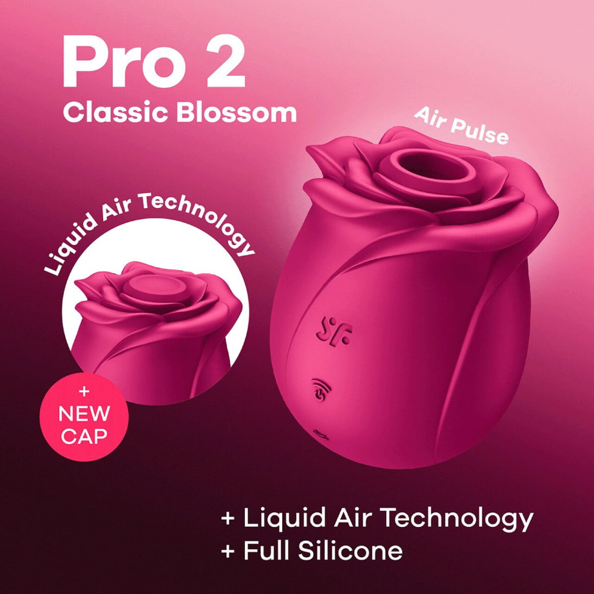so8775-34121345141903 Вакуумний кліторальний стимулятор Satisfyer Pro 2 Classic Blossom, технологія Liquid Air - Зображення 1