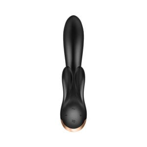 Смарт вібратор-кролик із подвійним відростком Satisfyer Double Flex Black