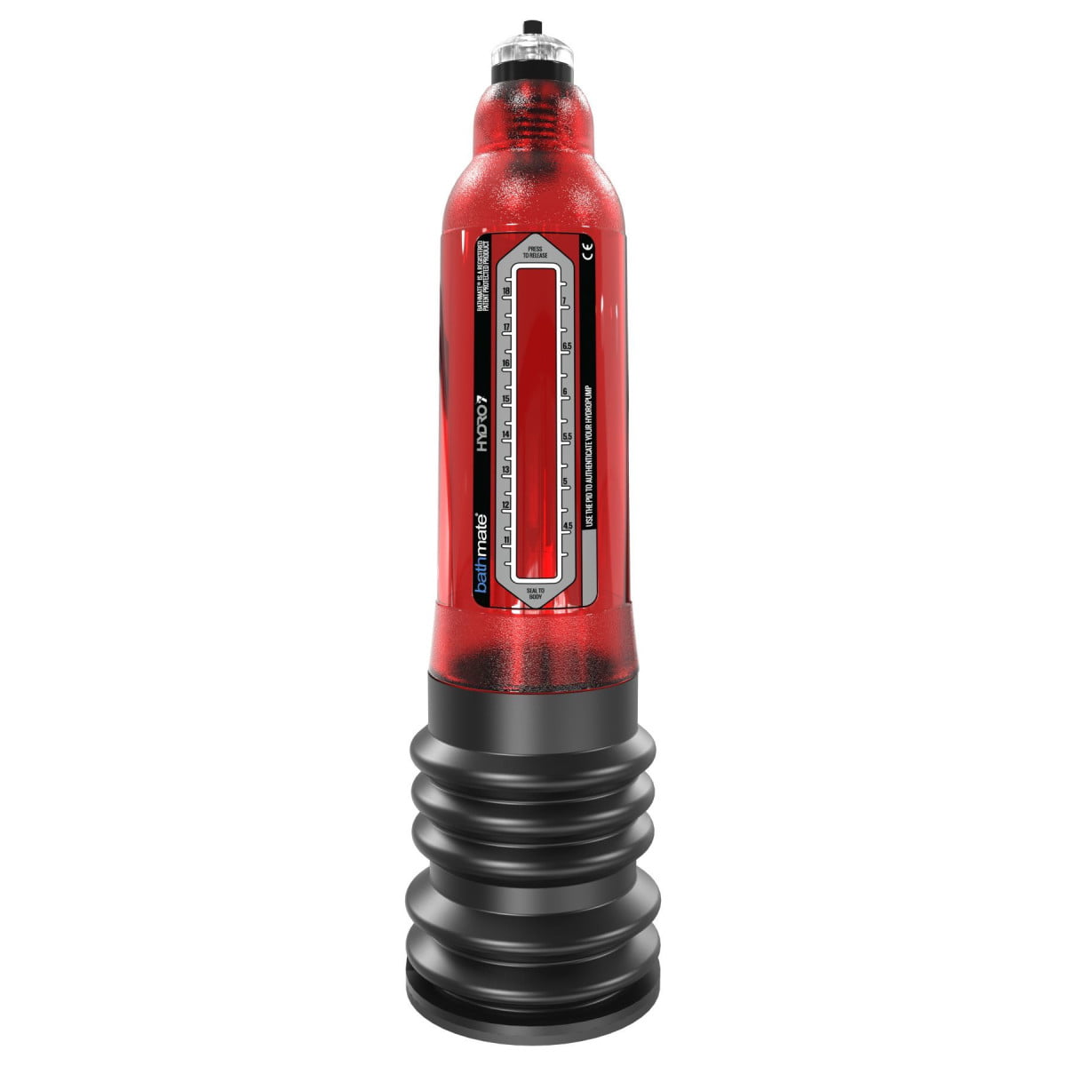 bm-30-br-35108567582493 Гідропомпа Bathmate Hydro 7 Red, для члена довжиною від 12,5 до 18 см, діаметр до 5 см - Зображення 1