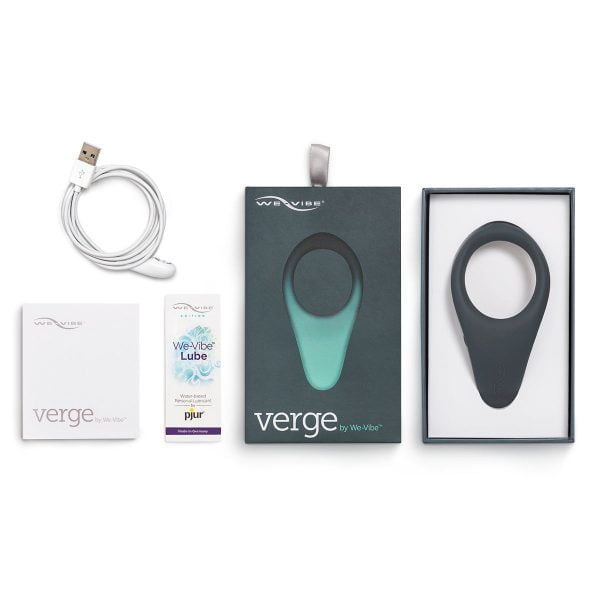 Смарт-віброкільце під одяг VERGE BY WE-VIBE SLATE, охоплює пеніс та мошонку, 10 режимів - Зображення 9
