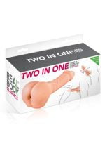Насадка на член — мастурбатор 2в1 Real Body — Two In One - Зображення 3
