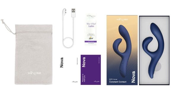 Смарт вібратор-кролик We-Vibe Nova Midnight Blue, ергономічний, регульований кут нахилу стовбура - Зображення 8