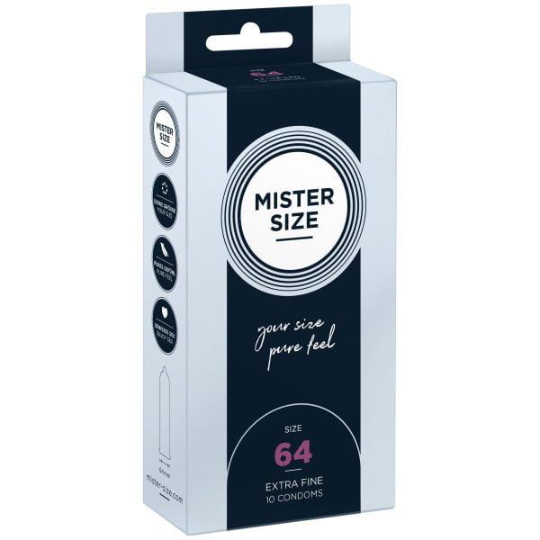 Презервативи Mister Size - pure feel - 64 (10 condoms), товщина 0,05 мм - Зображення 2