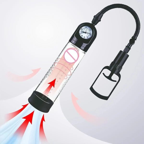 Вакуумна помпа Men Powerup зі стрілковим манометром та ручним насосом - Зображення 2