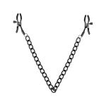 Затискачі для сосків Bedroom Fantasies Nipple Clamps with Chain - Black - Зображення 3