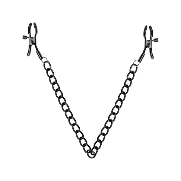 Затискачі для сосків Bedroom Fantasies Nipple Clamps with Chain - Black - Зображення 3