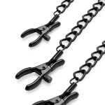 Затискачі для сосків та клітора Bedroom Fantasies: Nipple & Clitoral Clamps, чорні - Зображення 4